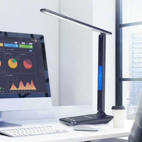 Lamp Plus 3-i-1 Lampe med Trådløs Lader, Klokke og Termostat