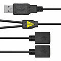 USB 2.0 Y-splitter – 1 hann til 2 hunn USB-kabel for dobbellading