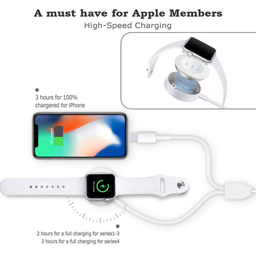 3-i-1 Trådløs Hurtiglader – USB-ladekabel